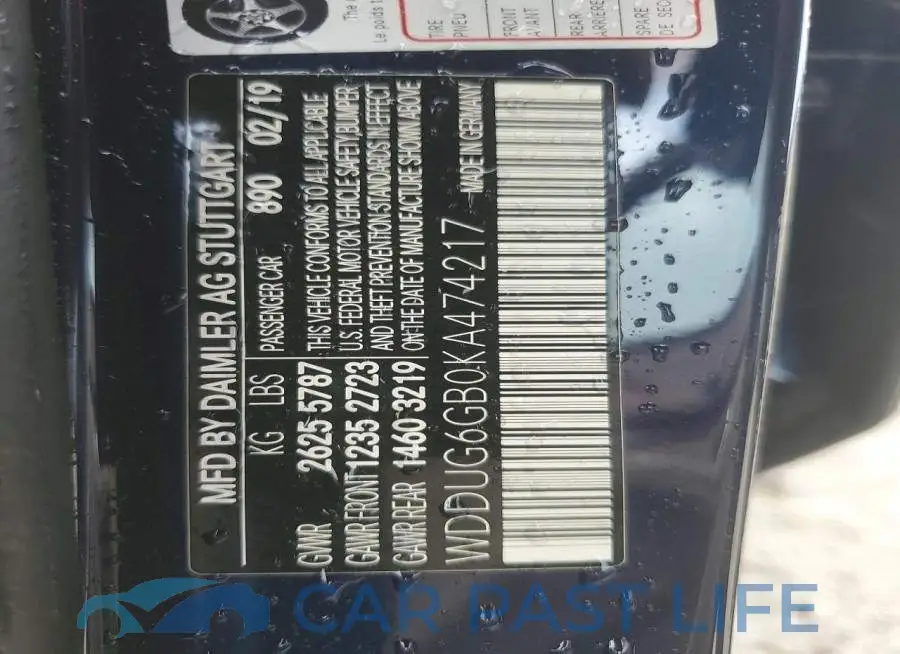 WDDUG6GB0KA474217# 13