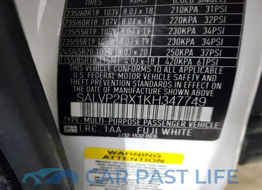 SALVP2RX1KH347749# 13
