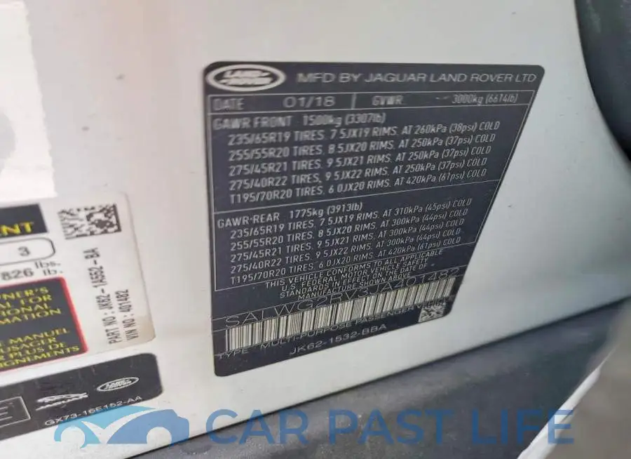 SALWG2RV3JA401482# 13