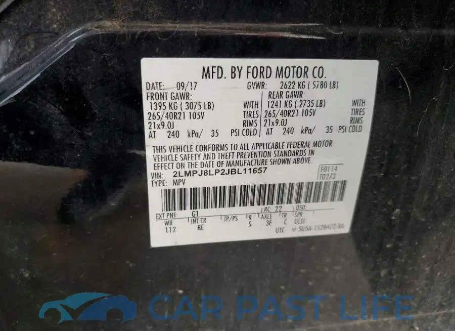 2LMPJ8LP2JBL11657# 13