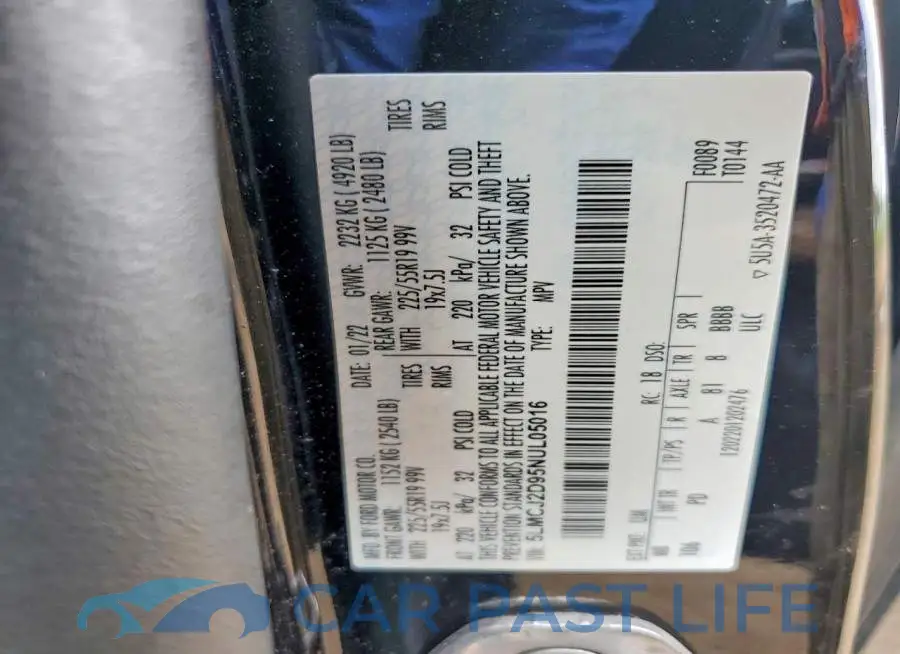 5LMCJ2D95NUL05016# 13