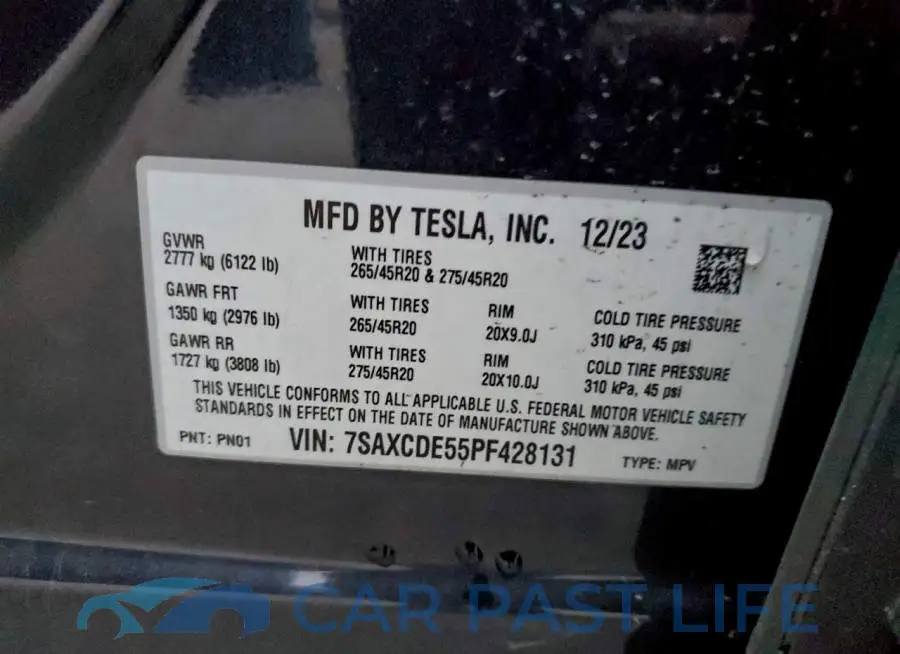 7SAXCDE55PF428131# 12