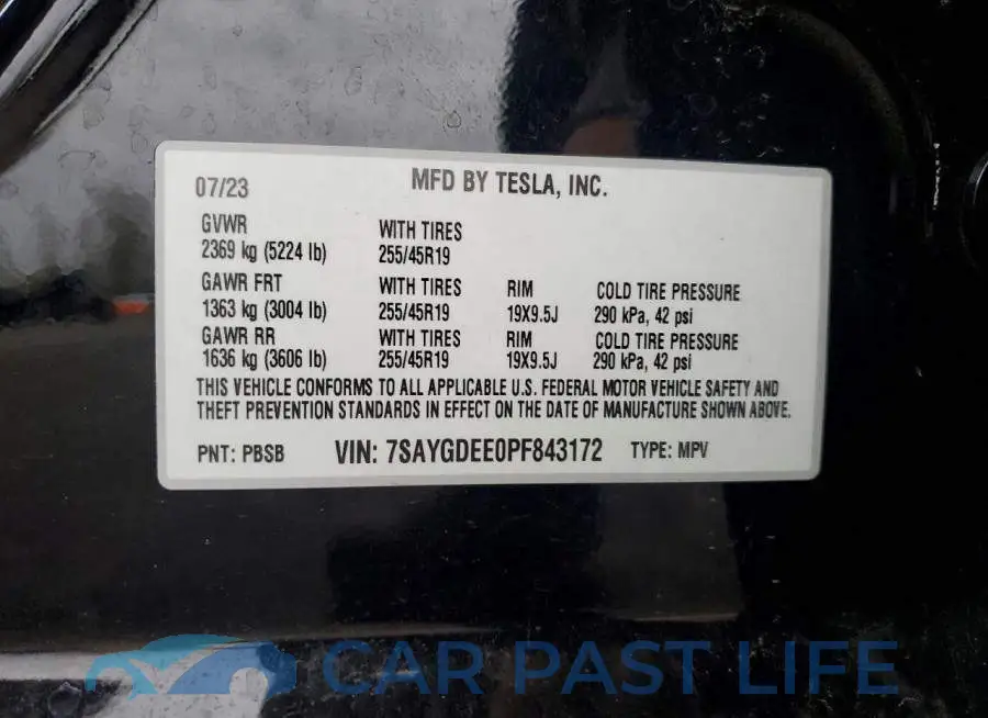 7SAYGDEE0PF843172# 12