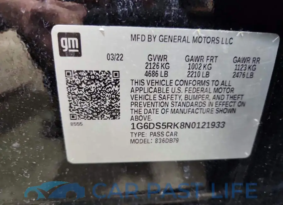 1G6DS5RK8N0121933# 12