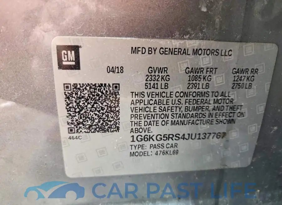 1G6KG5RS4JU137767# 12