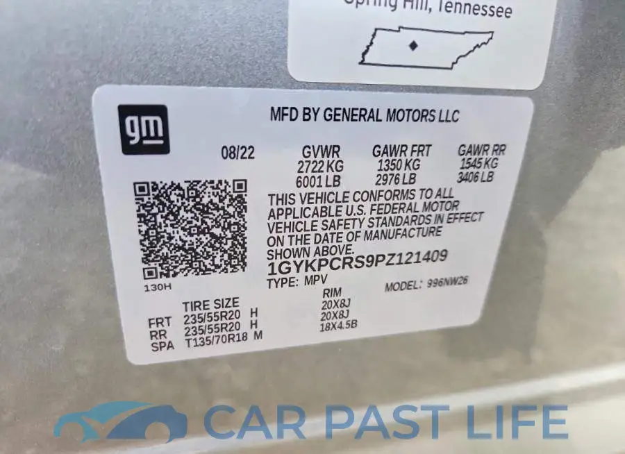 1GYKPCRS9PZ121409# 13