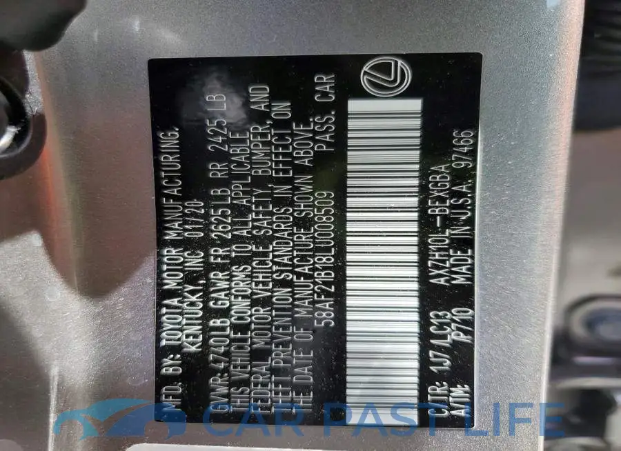 58AF21B18LU008509# 13