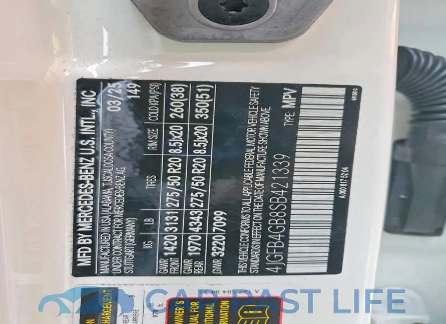 4JGFB4GB8SB421339# 13