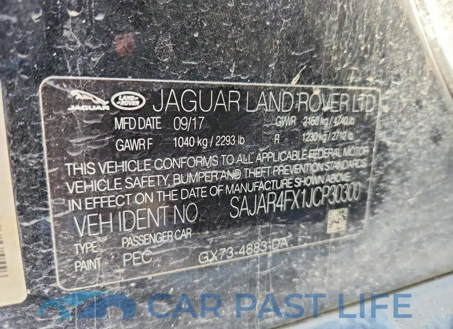 SAJAR4FX1JCP30300# 12
