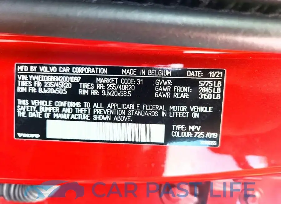 YV4ED3GB6N2001097# 13