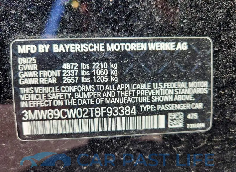 3MW89CW02T8F93384# 12