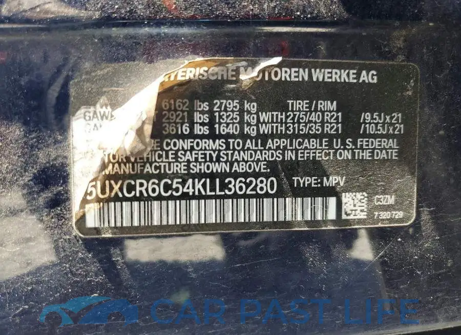 5UXCR6C54KLL36280# 13