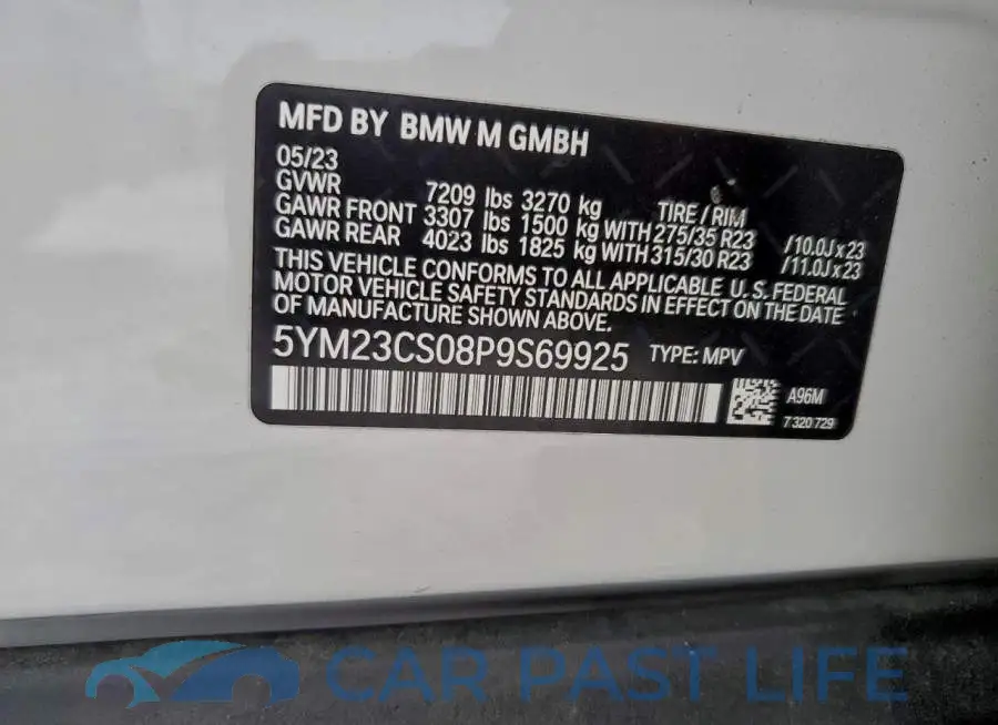 5YM23CS08P9S69925# 13