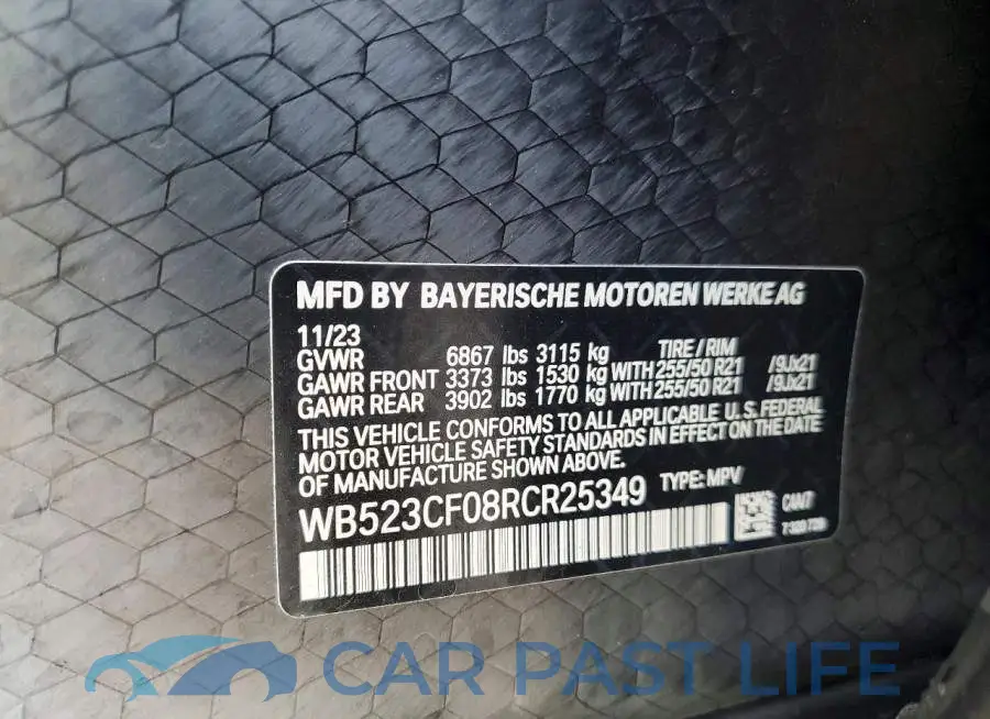 WB523CF08RCR25349# 13