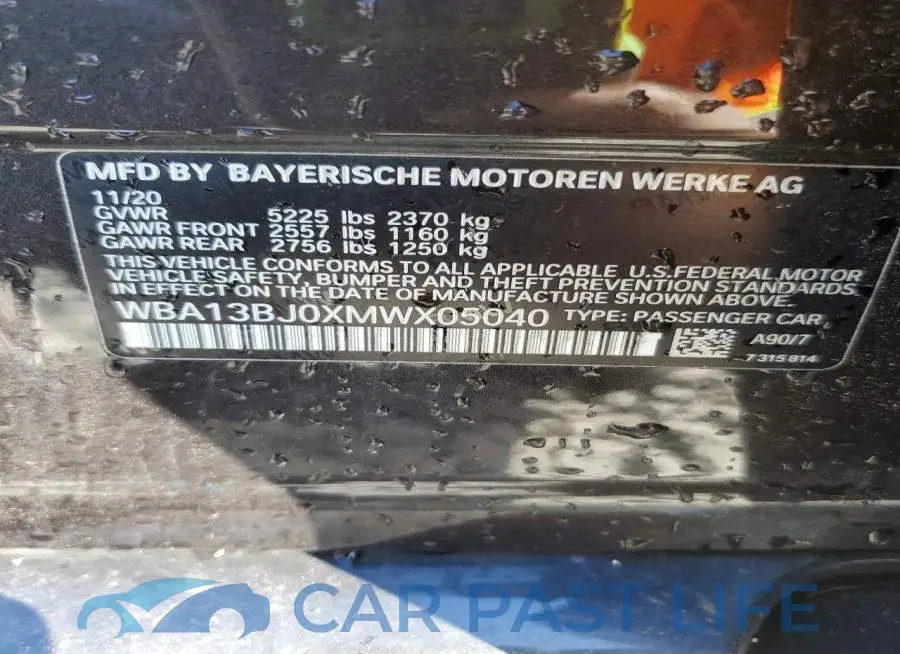 WBA13BJ0XMWX05040# 12