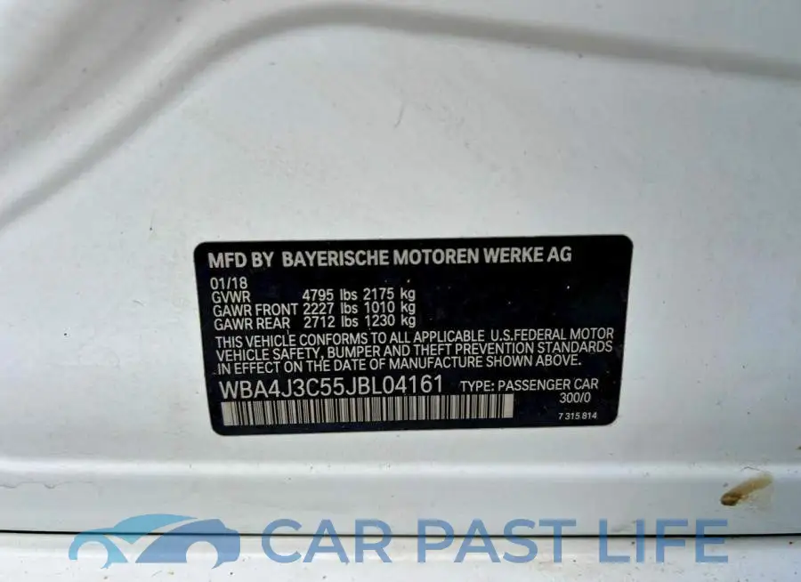 WBA4J3C55JBL04161# 10