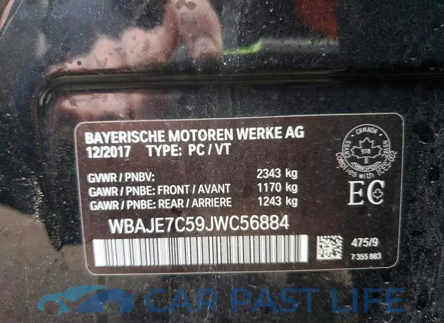 WBAJE7C59JWC56884# 12