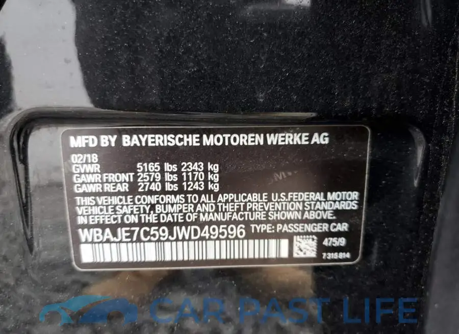 WBAJE7C59JWD49596# 12