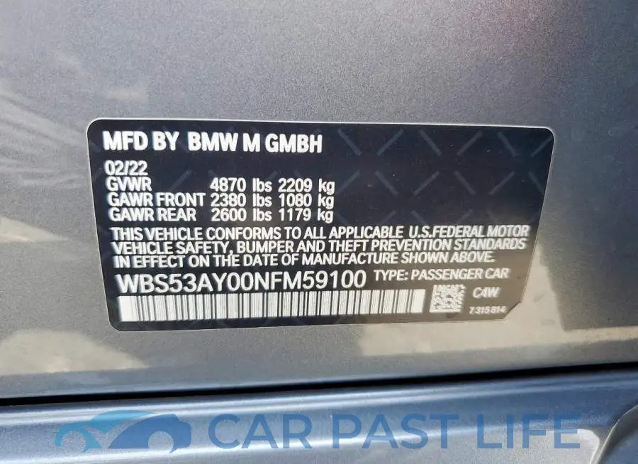 WBS53AY00NFM59100# 12