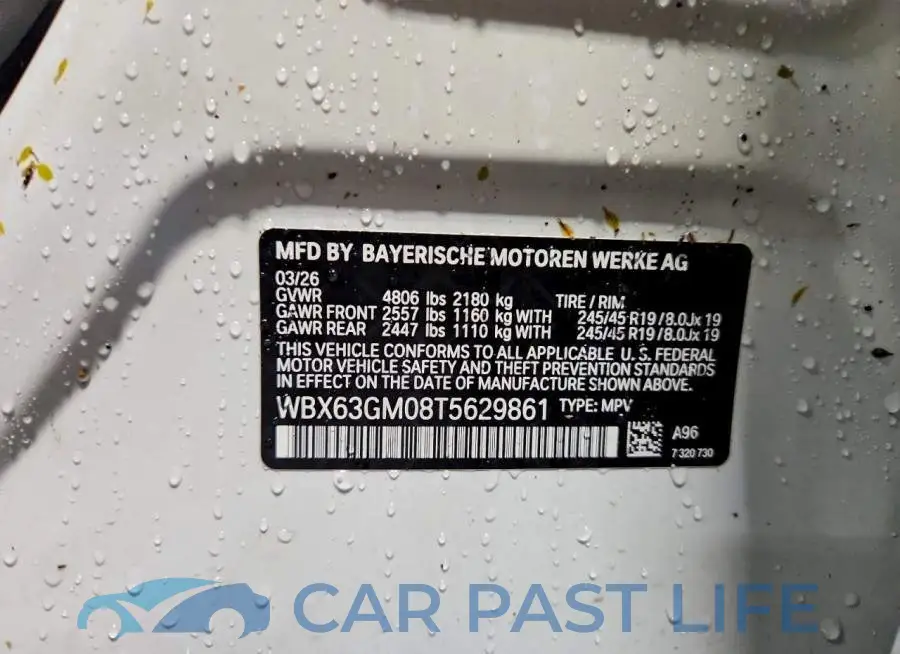 WBX63GM08T5629861# 12