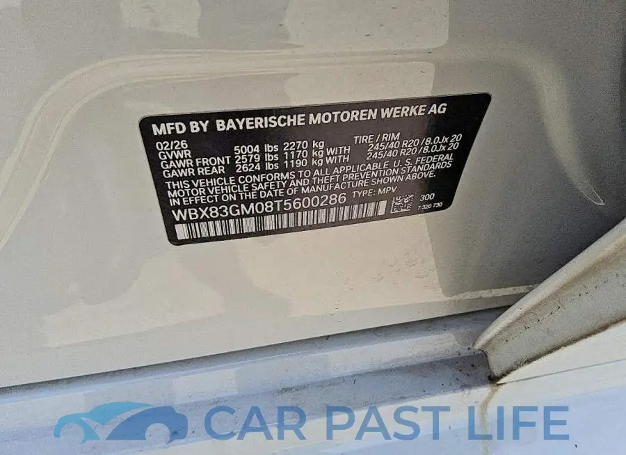 WBX83GM08T5600286# 12