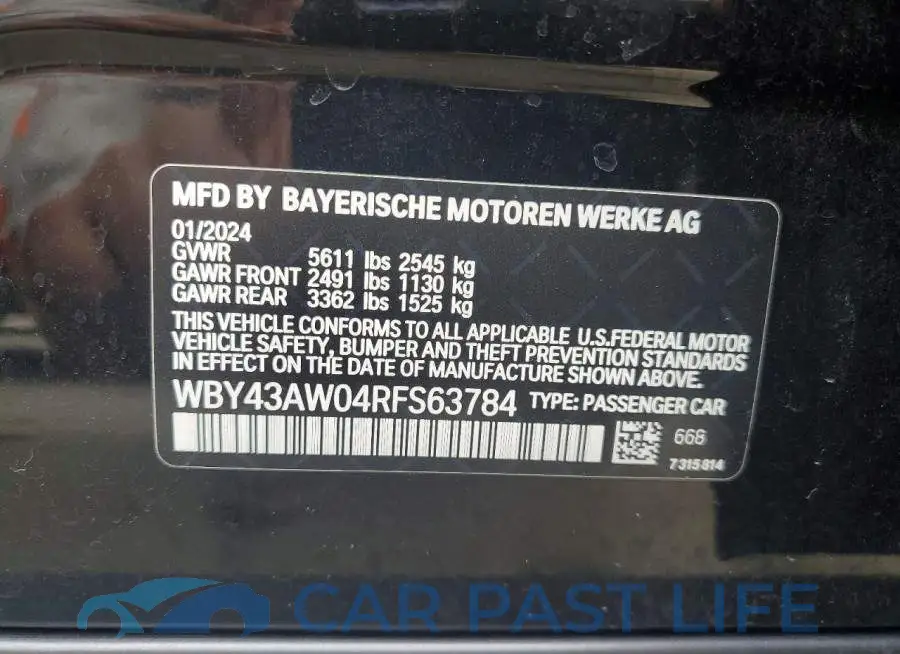 WBY43AW04RFS63784# 12