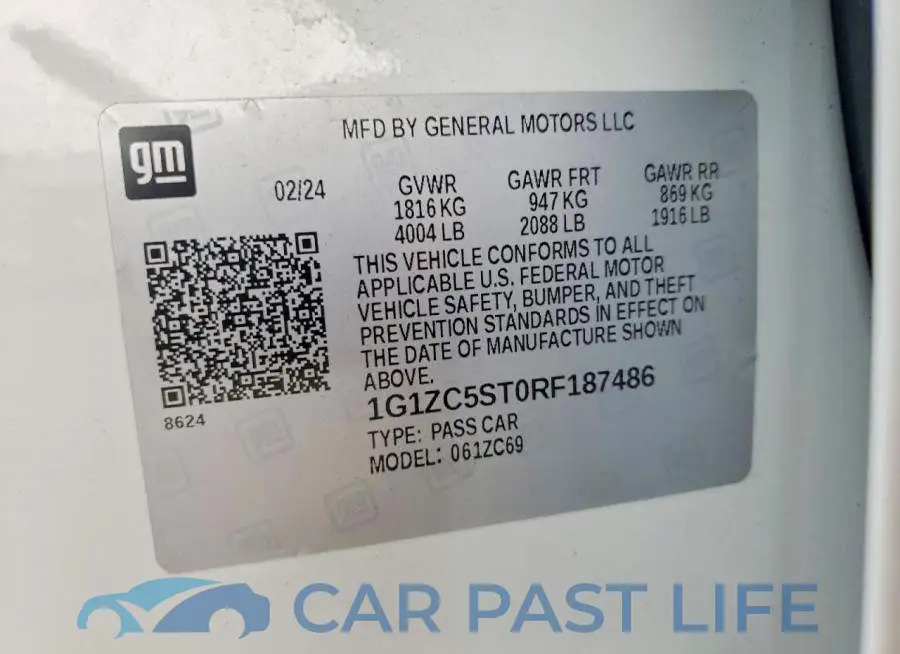 1G1ZC5ST0RF187486# 12