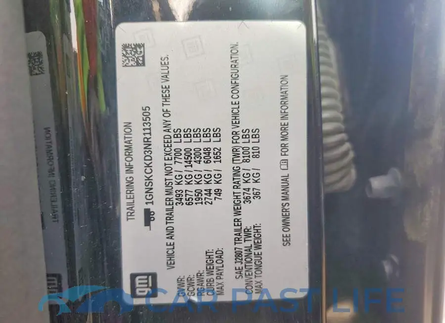 1GNSKCKD3NR113505# 13