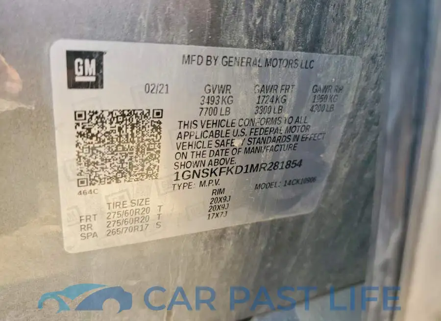 1GNSKFKD1MR281854# 13