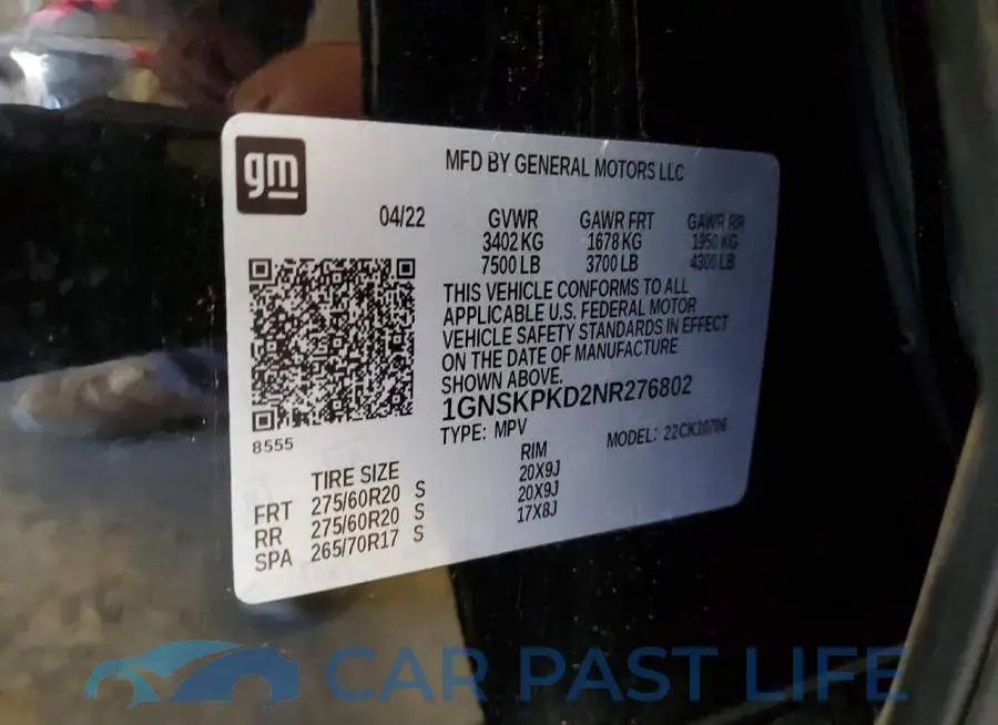 1GNSKPKD2NR276802# 14