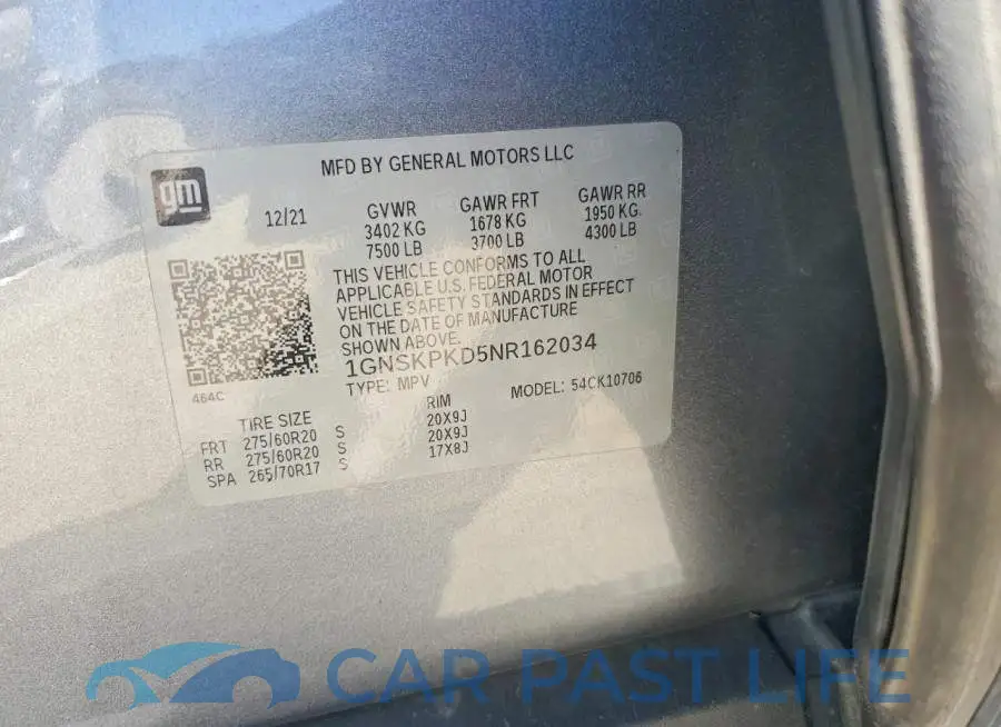 1GNSKPKD5NR162034# 13