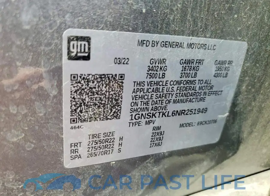 1GNSKTKL6NR251949# 13