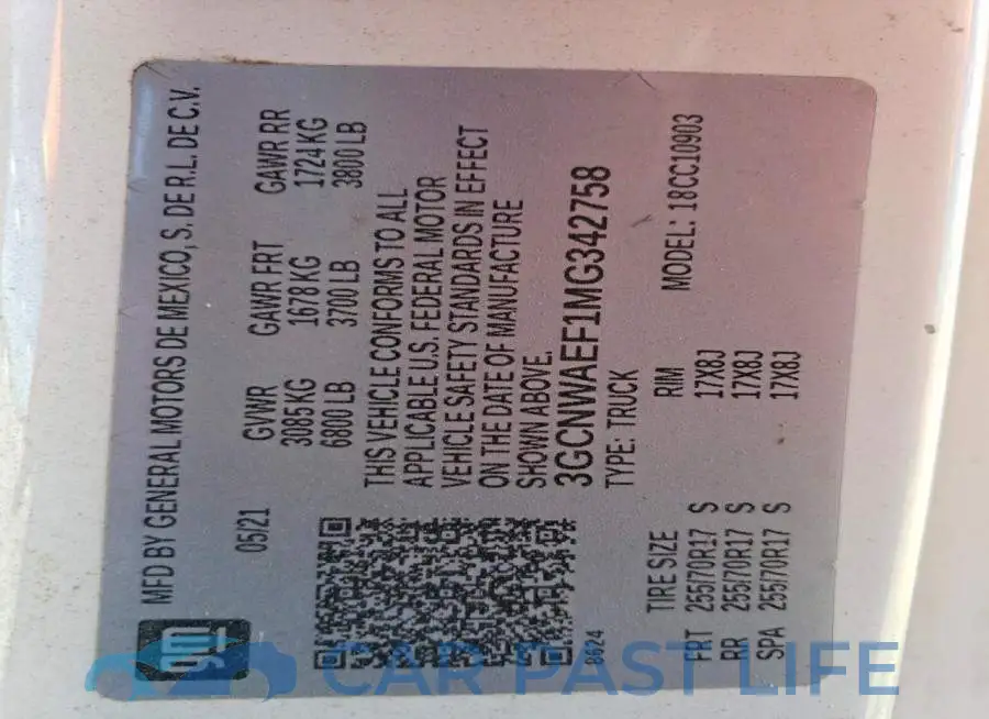 3GCNWAEF1MG342758# 12