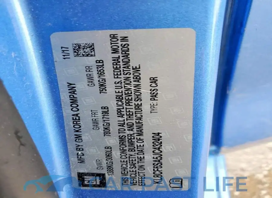 KL8CF6SA5JC432404# 12