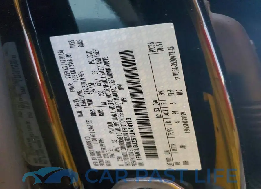 1FMCU9JZ6TUA14173# 13