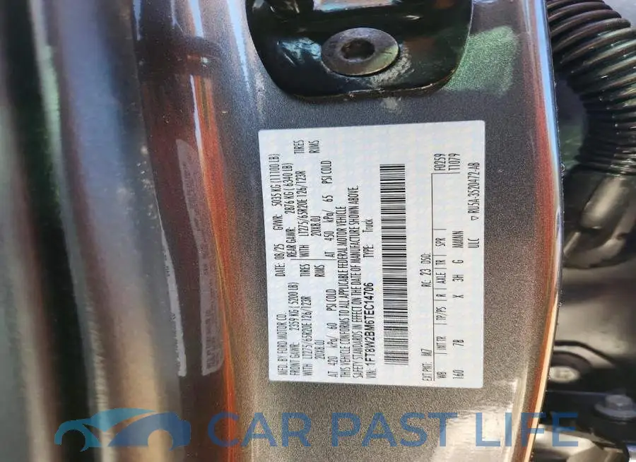 1FT8W2BM6TEC14706# 12