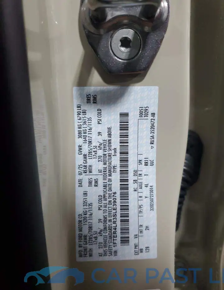 1FTER4LR3SLE39076# 12