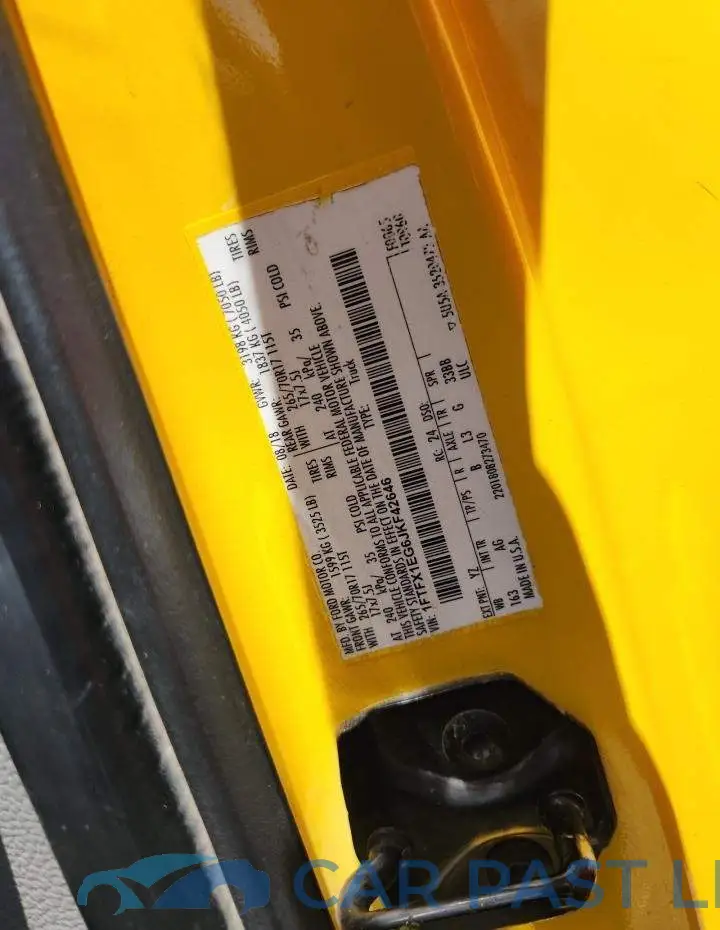 1FTFX1EG6JKF42646# 12