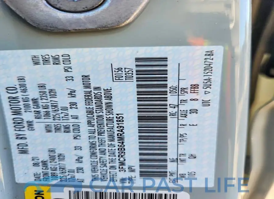 3FMCR9B64MRA91851# 13