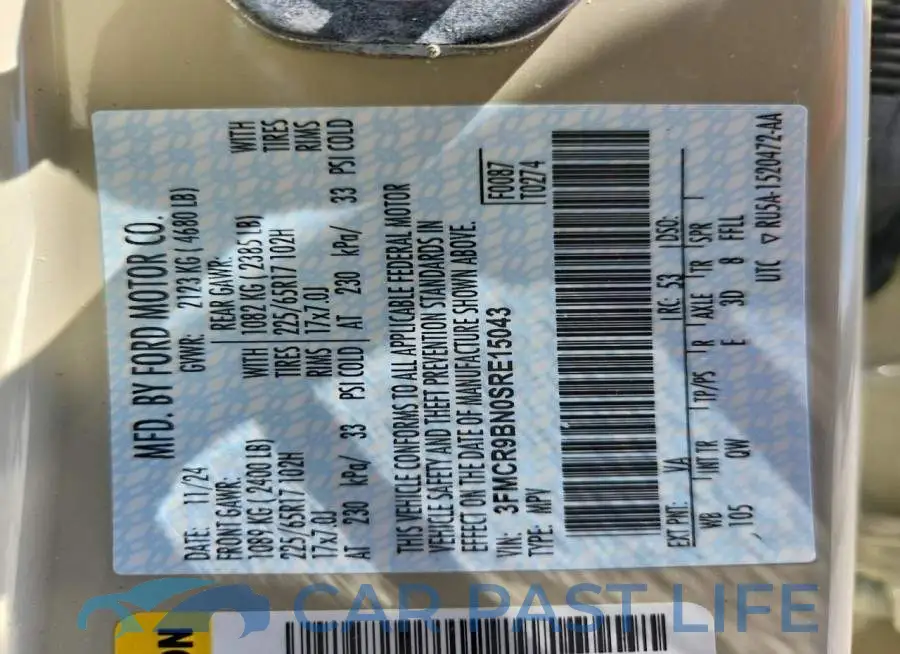 3FMCR9BN0SRE15043# 13