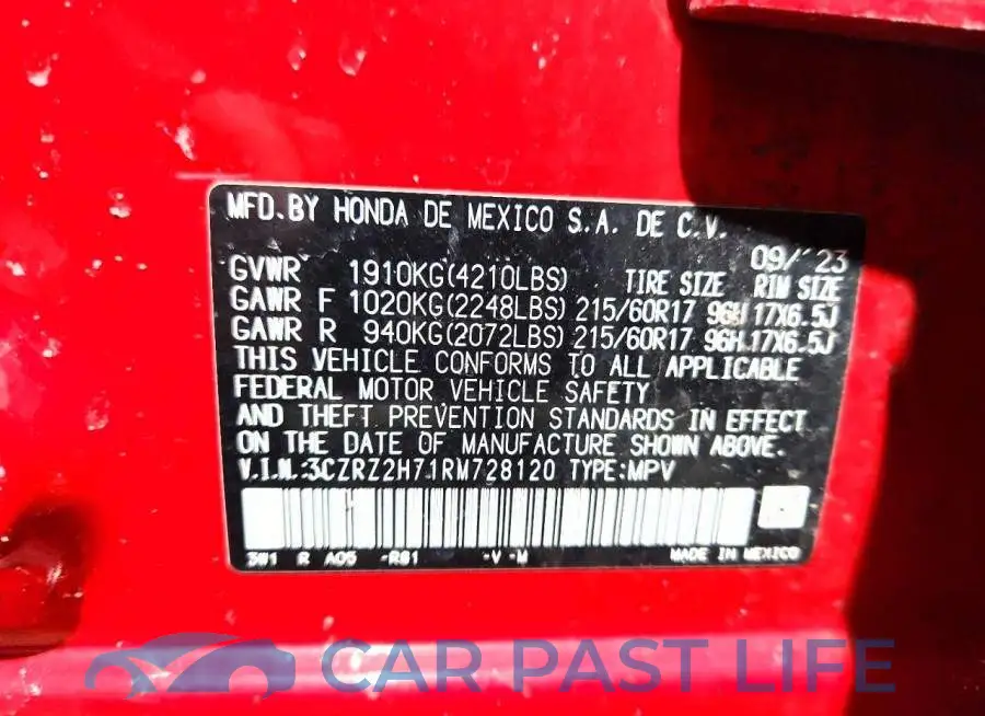 3CZRZ2H71RM728120# 12