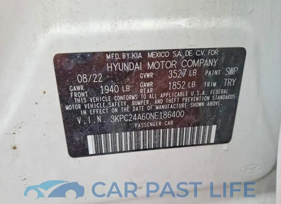 3KPC24A60NE186400# 13