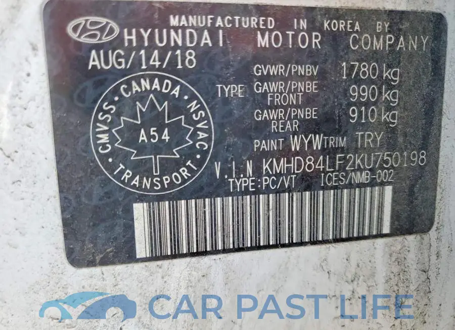 KMHD84LF2KU750198# 13