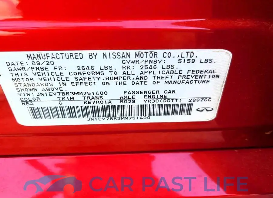JN1EV7BR3MM751400# 12