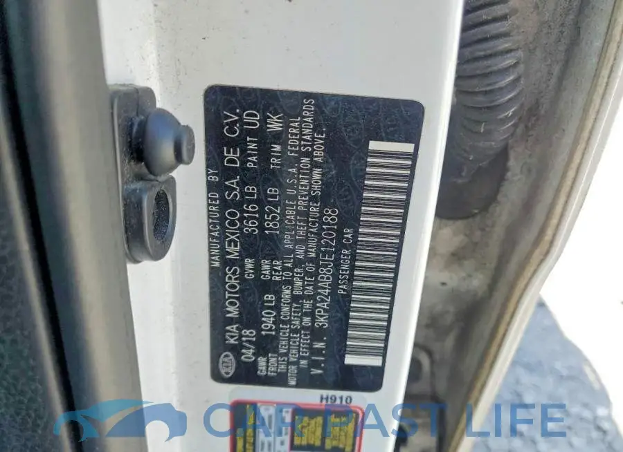 3KPA24AB8JE120188# 12