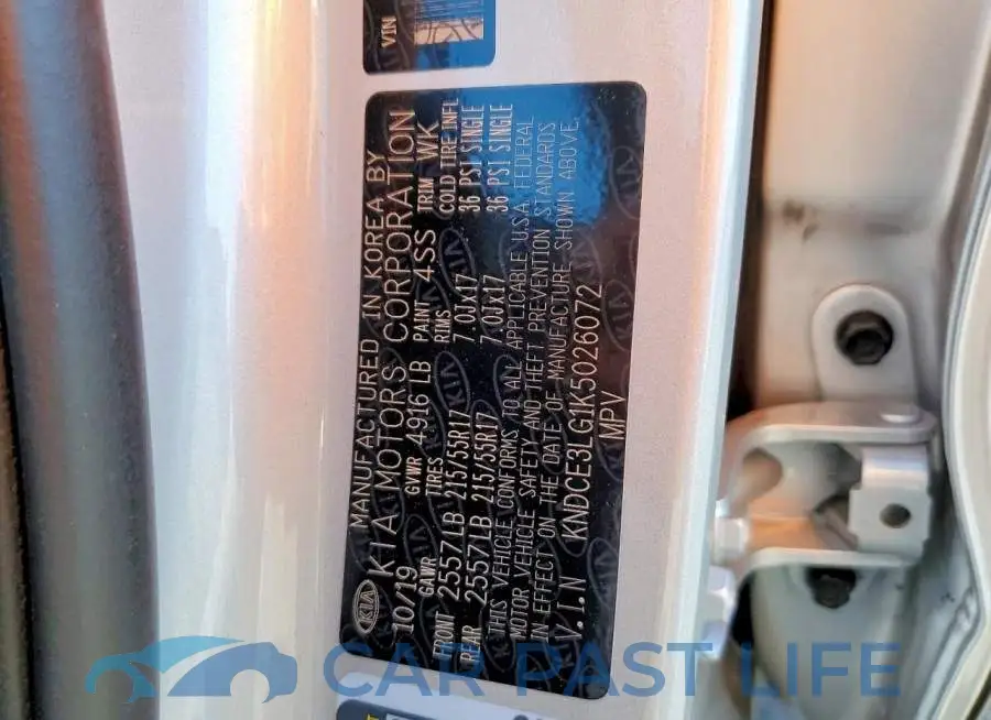 KNDCE3LG1K5026072# 13
