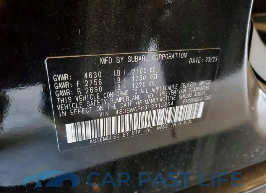 4S3BWAF69P3013864# 12