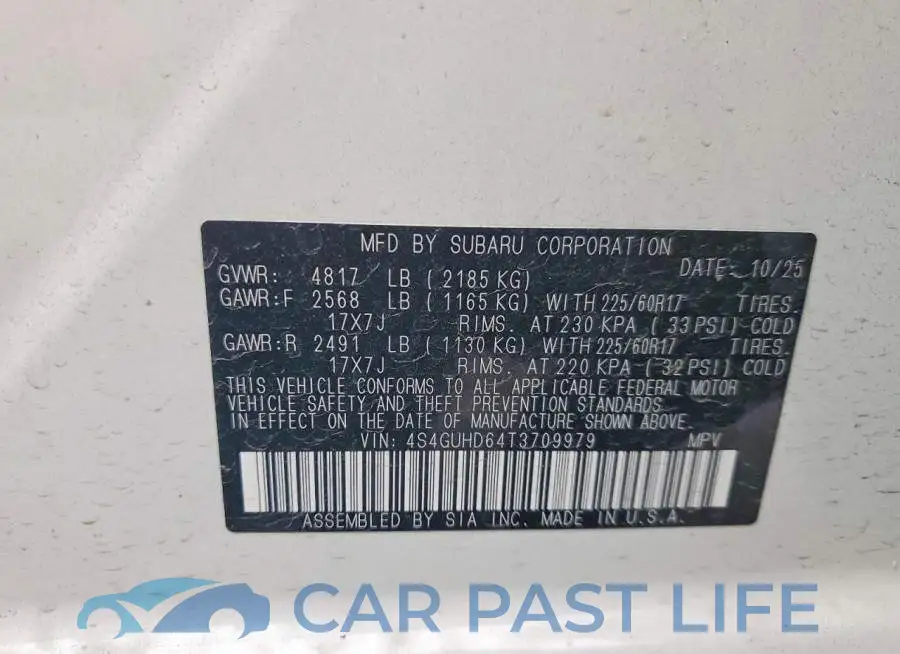 4S4GUHD64T3709979# 13