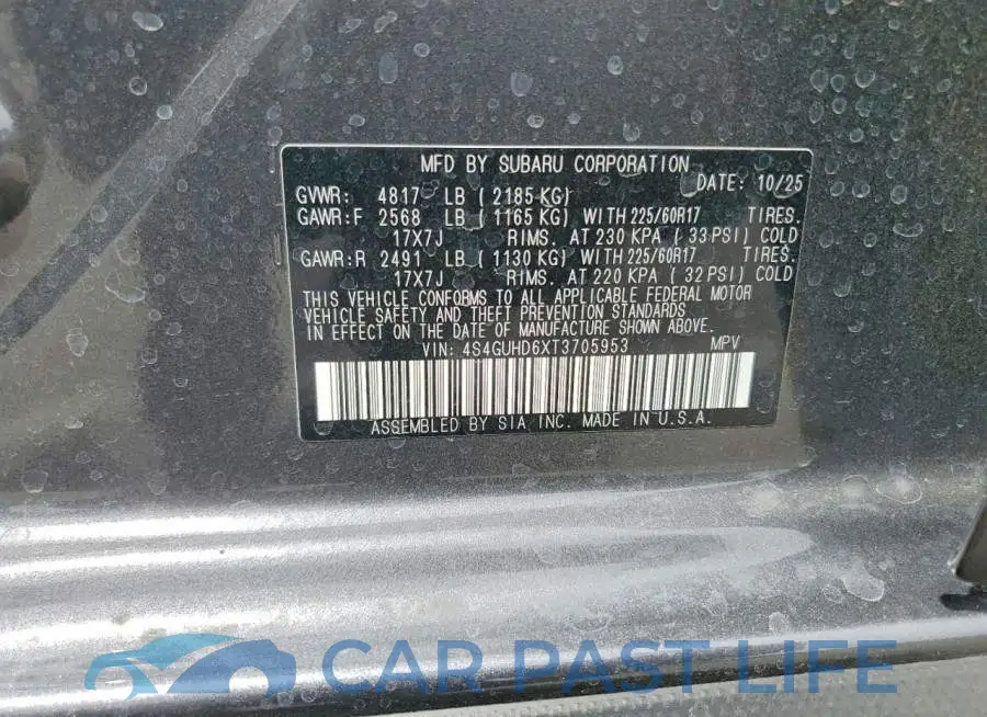 4S4GUHD6XT3705953# 13