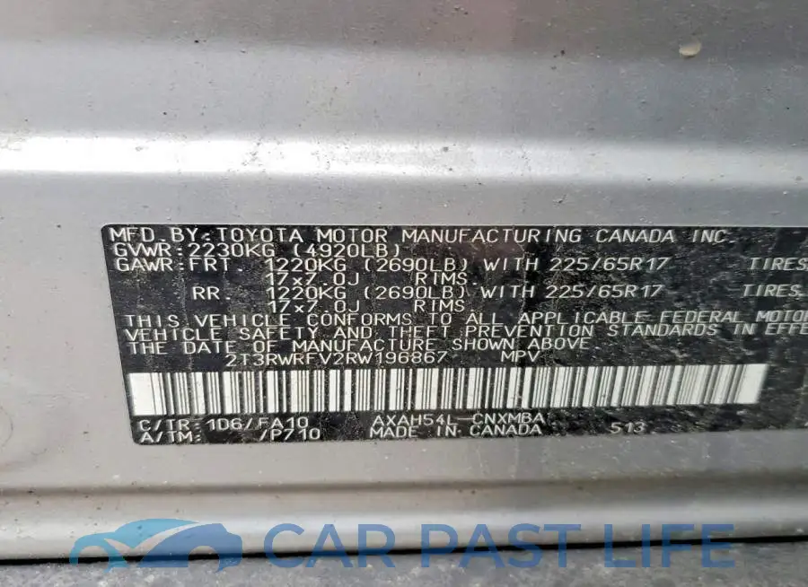 2T3RWRFV2RW196867# 13